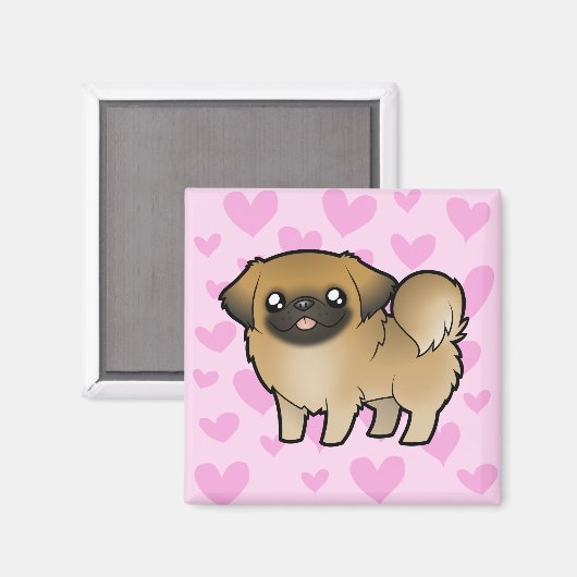 Pekingese Love (puppy cut) Magneet (Voorkant / Achterkant)
