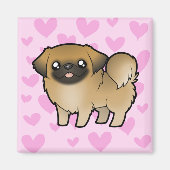 Pekingese Love (puppy cut) Magneet (Voorkant)