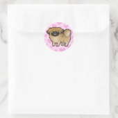 Pekingese Love (puppy cut) Ronde Sticker (Tas)