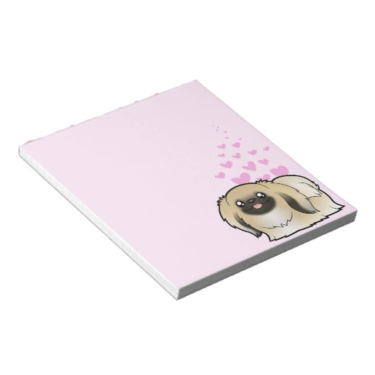 Pekingese Love (show cut) Notitieblok (Schuin)