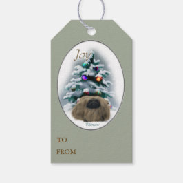 Pekingese Lovers Kerstmis Cadeaulabel