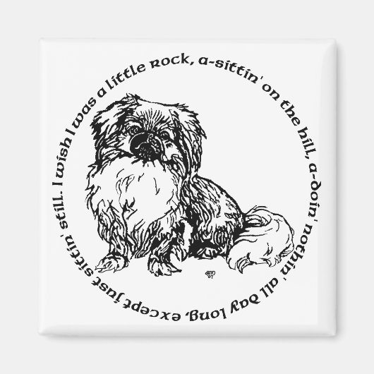 Pekingese Magneet (Voorkant)