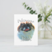 Pekingese mama 2 briefkaart (Staand voorkant)