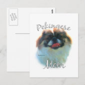 Pekingese mama 2 briefkaart (Voorkant / Achterkant)