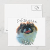 Pekingese mama 2 briefkaart (Voorkant / Achterkant)