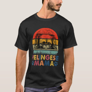 Pekingese Mama Retro stelt Dog mama voor T-shirt