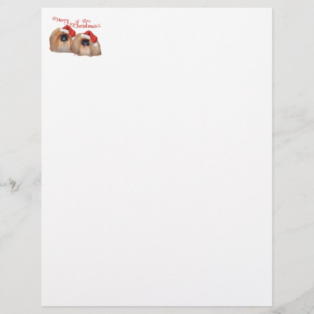 Pekingese Merry Kerstmis (Voorkant)