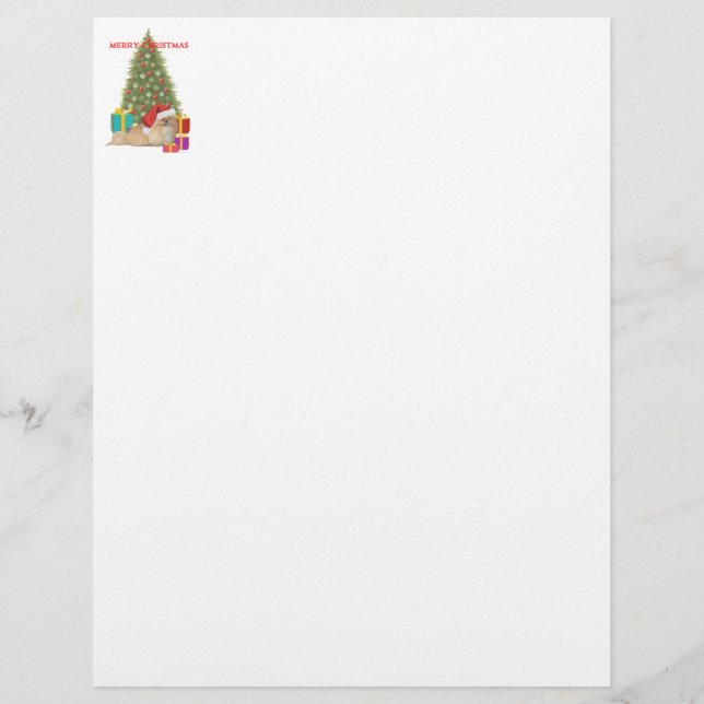 Pekingese Merry Kerstmis (Voorkant)