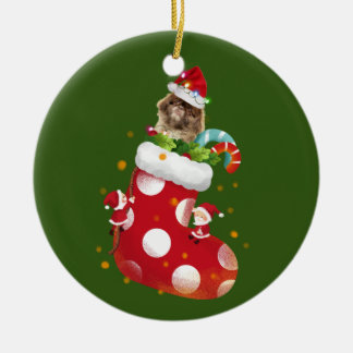 Pekingese met contactdoos keramisch ornament