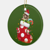 Pekingese met contactdoos keramisch ornament (Links)