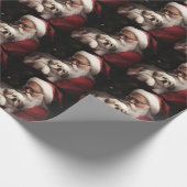 Pekingese met Sinterklaas Feestelijke Kerstmis Cadeaupapier (Hoek)