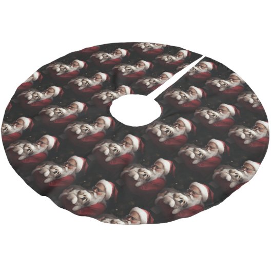 Pekingese met Sinterklaas Feestelijke Kerstmis Kerstboom Rok (Gekanteld)