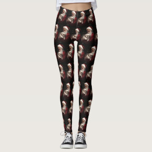 Pekingese met Sinterklaas Feestelijke Kerstmis Leggings