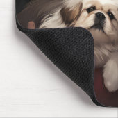 Pekingese met Sinterklaas Feestelijke Kerstmis Muismat (Hoek)