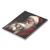 Pekingese met Sinterklaas Feestelijke Kerstmis Notitieblok (Linkerzijde)