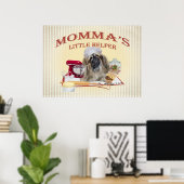 Pekingese Momma's Posters met kleine helper (Thuiskantoor)