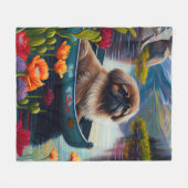 Pekingese op een peddel: een Schilderachtig avontu Fleece Deken (Voorkant (Horizontaal))