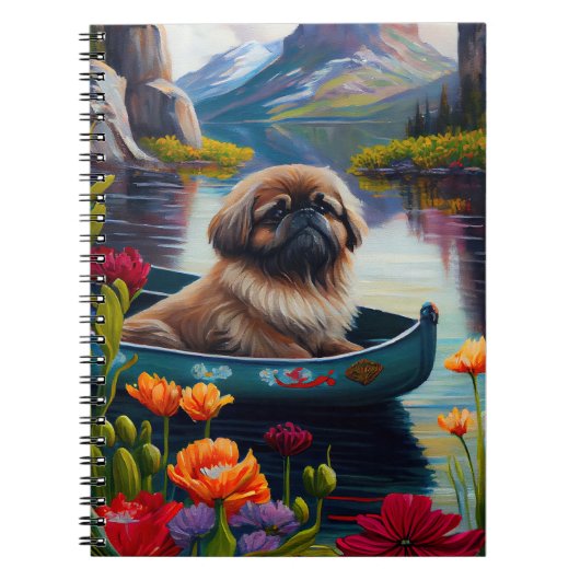 Pekingese op een peddel: een Schilderachtig avontu Notitieboek (Voorkant)