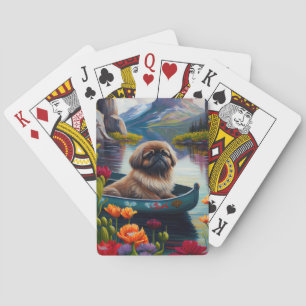 Pekingese op een peddel: een Schilderachtig avontu Pokerkaarten