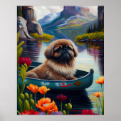 Pekingese op een peddel: een Schilderachtig avontu Poster (Voorkant)