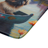 Pekingese op een peddel: een Schilderachtig avontu Snijplank (Hoek)