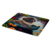 Pekingese op een peddel: een Schilderachtig avontu Snijplank (Hoek)