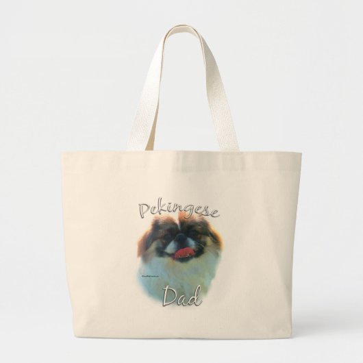 Pekingese Pap 2 Grote Tote Bag (Voorkant)
