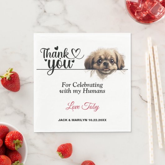 Pekingese papieren servet (Insitu)