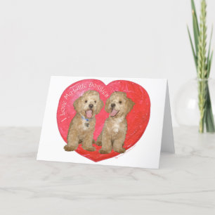 Pekingese / Poodle Mix Valentijnsdag Feestdagen Kaart