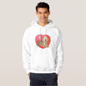 Pekingese / Poodle Mix Valentijnsdag Hoodie (Voorkant volledig)