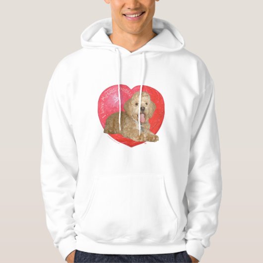 Pekingese / Poodle Mix Valentijnsdag Hoodie (Voorkant)