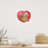 Pekingese / Poodle Mix Valentijnsdag Poster (Keuken)