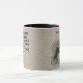 Pekingese  portret schattig citaat mok (Midden)