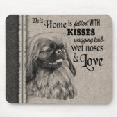 Pekingese  portret schattig citaat muismat (Voorkant)