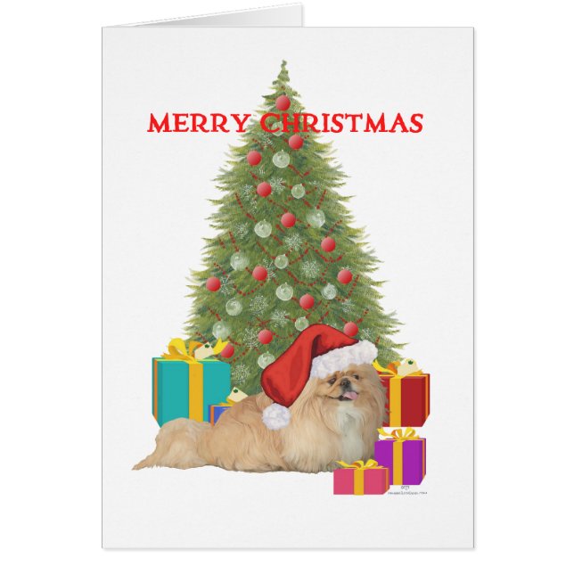Pekingese Prettig kerstfeest (Voorkant)