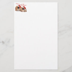 Pekingese Prettig kerstfeest Briefpapier