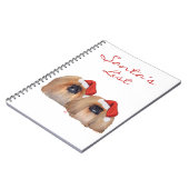 Pekingese Prettig kerstfeest Notitieboek (Linkerzijde)