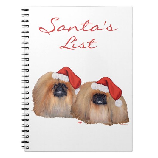 Pekingese Prettig kerstfeest Notitieboek (Voorkant)
