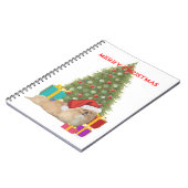 Pekingese Prettig kerstfeest Notitieboek (Linkerzijde)
