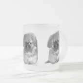 Pekingese Pup Matglas Koffiemok (Voorkant rechts)