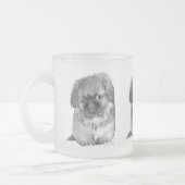 Pekingese Pup Matglas Koffiemok (Links)