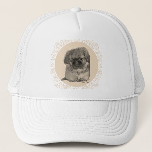 Pekingese Pup Trucker Pet (Voorkant)