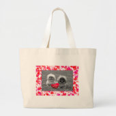 Pekingese Puppies wensen een fijne Valentijnsdag Grote Tote Bag (Voorkant)