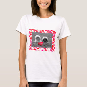 Pekingese Puppies wensen een fijne Valentijnsdag T-shirt