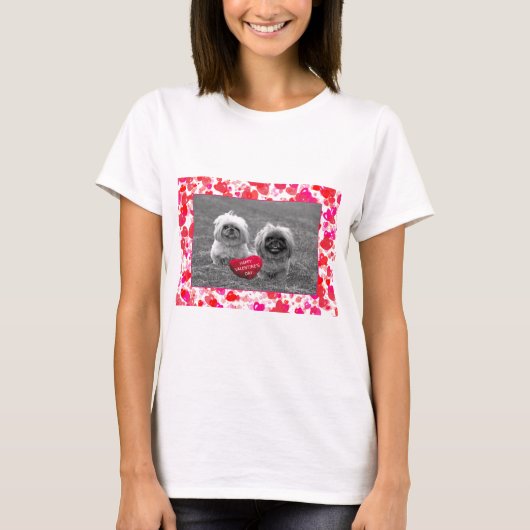Pekingese Puppies wensen een fijne Valentijnsdag T-shirt (Voorkant)