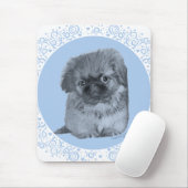Pekingese Puppy Blauw Muismat (Met muis)