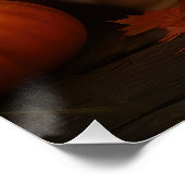 Pekingese Puppy Herfst Verrukking Pompoen Perfect Poster (Hoek)