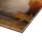 Pekingese Puppy Herfst Verrukking Pompoen Snijplank (Hoek)