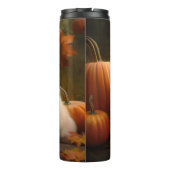 Pekingese Puppy Herfst Verrukking Pompoen Thermosbeker (Achterkant)