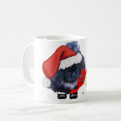 Pekingese Puppy Kerstmis Koffiemok (Voorkant links)